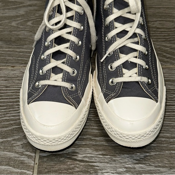 🛑SOLD - Converse X CDG Comme Des Garcons Play Chuck Taylor 70 Hi Steel Gray Men - Picture 8 of 16